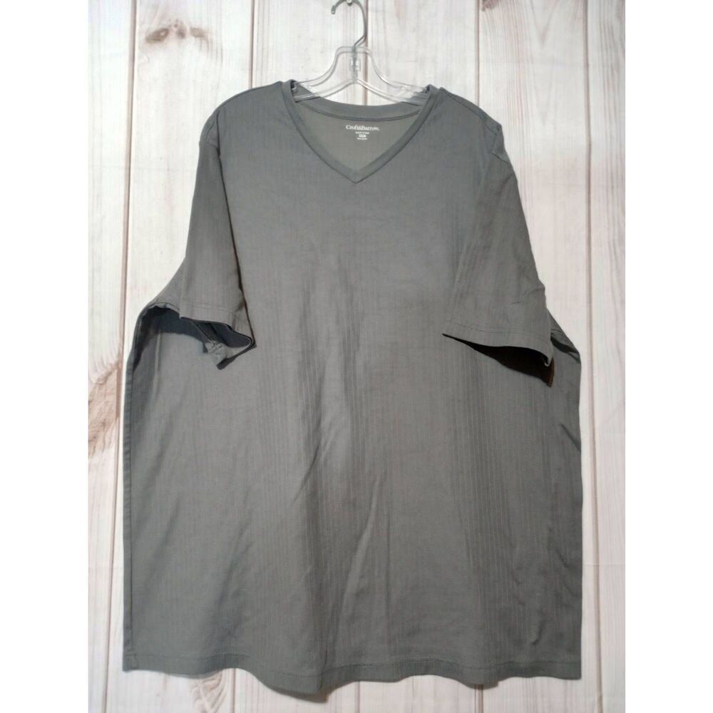 Croft and Barrow Shirt Men's 3xb Gray Ribbed Minimalist